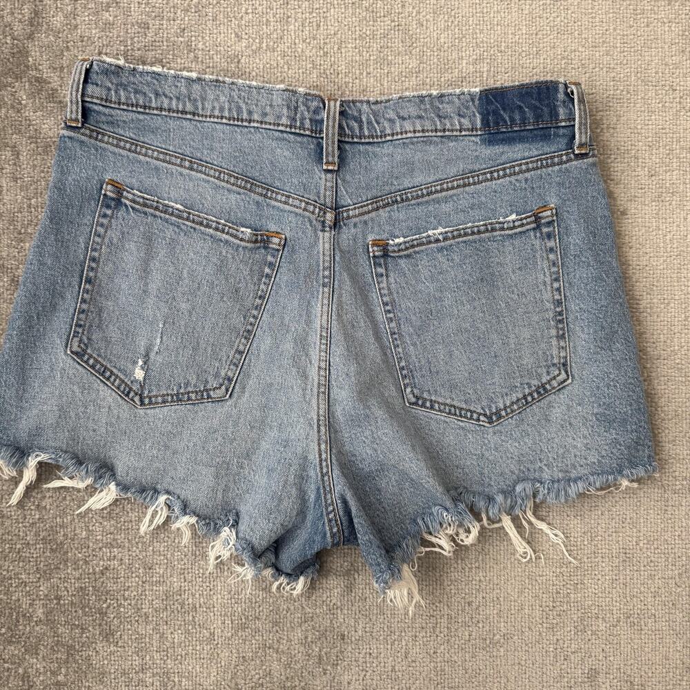 Abercrombie & Fitch Shorts Womens 16 Blue 90s Relaxed Cutoff High Rise Denim - Picture 7 of 7
